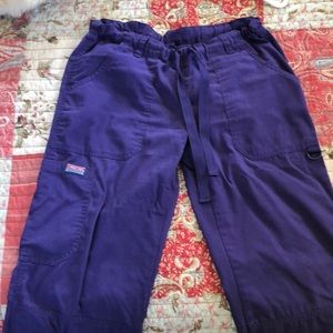 Dark purple scrub pants